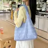 Bolso Casual de Color Sólido Plegado Estilo Nuevo de Gran Capacidad Simple para Axila de un Solo Hombro Portátil para Estudiante Commuter
