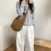 Bolsa tote retrô estilo coreano, grande capacidade, nova bolsa dumpling de outono 2026 para o dia a dia, bolsa transversal de ombro versátil em PU para mulheres