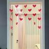 Adornos Colgantes para Puerta Lindos Cortina Pequeña para Puerta Cortina Divisoria Línea de Cortina Colgante Cortina Corazón Femenino Estilo Coreano Corazón Rosa Melocotón Colgante sin Clavos