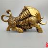 Exquisitas artesanías de bronce para el hogar y la oficina, adornos de vaca de latón, adornos de bronce de Toro Tauro, Toro del Zodíaco alcista