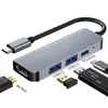 Extensor 8 en 1 Tipo-C a HDMI tarjeta de red convertidor tipo-C hub USB multifuncional estación de acoplamiento