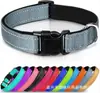 Coleira de Nylon Respirável Refletiva para Cães de Porte Médio, Alça Ajustável, Coleira de Pescoço para Cães de Porte Médio, de Fabricante Transfronteiriço