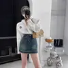 Falda Vaquera Vintage Estilo Spice Girl para Mujer Primavera Otoño Verano 2025 Nueva Llegada Color Óxido Adelgazante Corta de Cadera en A