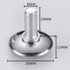 Pie ajustable Pie ajustable Pie ajustable Mesa y pie de silla Pie ajustable Tornillo Almohadilla de pie Almohadilla de pie para muebles Almohadilla de pie para estante M8 Venta al por mayor