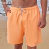 Lagcen Langchen Deportes Profesional Secado Rápido Puede Entrar al Agua Vacaciones en la Costa Color Sólido Pantalones Cortos Sanya Surf Pantalones de Playa para Hombre