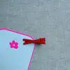 Nuevo Clip para el Cabello con Flor de Estrella Roja de Cinco Puntas Diadema Accesorios Estilo Coreano Niña Linda Cuerda para el Cabello Hecho a Mano Al por Mayor