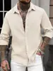Camisa geométrica de manga larga elástica en cuatro direcciones para hombre, nueva, europea y americana, de Amazon, para venta transfronteriza