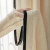 Cortina de chenille com borda preta espessada estilo francês leve luxo médio-antigo cor verde oliva para sala de estar quarto sombreamento sensação de alta qualidade