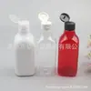 Botella cuadrada de cuello largo con tapa abatible 250ml botella con tapa de mariposa botella para tónico botella para rocío puro botella cuadrada para champú acondicionador