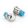 Interruptor de Botão Metálico 12MM Auto-Retorno Momentâneo Redondo À Prova d'Água Alimentação Auto-Travante Botão de Modificação para Carro Pequeno