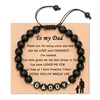 Nuevo Pulsera de Cuentas Hecha a Mano Letra Zebra Polvo de Piedra Amazon Mamá Pulsera Regalo Día de la Madre Día del Padre