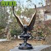 Alas Oscilantes Volando Águila de Latón Hogar Empresa Inauguración Alas de Águila Latón Pulido Gran Visión Escultura de Águila de Cobre Fundido