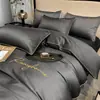 Juego de Ropa de Cama de Algodón de Fibra Larga de los 60s Cuatro Piezas Algodón Puro Algodón Puro Lujo Ligero Sensación de Alta Gama 180x220cm Funda Nórdica Pieza Única Más Vendido
