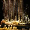 Nuevos accesorios para bodas estilo 'old money', decoración de boda con cortinas de lentejuelas doradas, cortinas de cuentas para techo y cortinas de cuentas de cristal