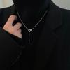 Collar de Otoño e Invierno para Mujer Estilo Hip-Hop Cadena para Sudadera Diseño Nicho Cadena para Clavícula 2023 Nueva Tendencia
