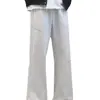 Pantalones Scimitar de Calle Alta Americana para Hombre Estilo Trendy de Otoño Pierna Ancha Retro Sueltos Rectos Casuales Frescos Pantalones Largos
