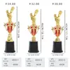 Trofeo para Portero Personalizado MVP Club Escuela Clase de Entrenamiento Niños Competición Deportiva de Fútbol Plástico Pequeño Trofeo
