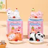 Adornos de Pastel de Crema de Animales Lindos para Escritorio Artesanías de Resina Curativas Decoraciones para Estación de Trabajo de Oficina Venta al por Mayor