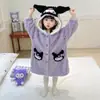 Camisola para Meninas, Roupa de Casa Grossa para Meninas Outono e Inverno, Roupão de Banho para Bebê em Veludo Coral, Pijama Quente de Flanela para Crianças