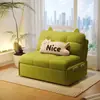 Sofá-Cama Individual Cor Creme, Dobrável e Extensível, Adequado para Apartamentos Pequenos, Salas de Estar, Quartos de Aluguel, Escritórios e Varandas, Cama Multifuncional