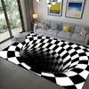 Alfombra de Vórtice Visual 3D Transfronteriza Wish Ilusión de Trampa Tridimensional Alfombra para Piso de Dormitorio Alfombra para Mesa de Centro de Sala de Estar Venta al por Mayor
