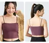 Nova Camisola de Seda Gelada de Verão com Bojos Sem Costura, Sutiã Push-Up, Blusa Regata Respirável Versátil com Alças Finas para Usar em Camadas ou Sozinha
