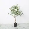 Planta Verde Artificial Más Vendida Transfronteriza, Olivo en Maceta, Decoración Desmontable para Ventana Interior, Adorno de Planta Artificial en Maceta