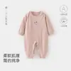 Ropa de Bebé Otoño Mameluco de Manga Larga Recién Nacido Clase A Algodón Puro Sin Etiquetas Cuello Sobrepelliz Mameluco Ropa de Exterior para Bebé