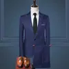 Otoño Nuevo Moda Masculina Casual de Negocios Traje Británico Traje Traje de Negocios para Hombre Traje para Hombre Conjunto de Dos Piezas