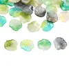 Accesorios de Encaje Tridimensional Hoja de Loto Hechos a Mano DIY Pulsera Collar Accesorios de Joyería Degradados Cuentas de Cristal de Loto de Doble Agujero
