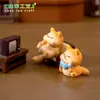 Micro Paisaje Creativo Lindo Gatito Gordito Figura Caja Ciega Decoración Casa de Muñecas Accesorios Coche Escritorio Adornos Pequeños
