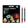 Popular Marcador Acrílico de Amazon, Bolígrafo de Punta Fina Doble Cara, Bolígrafo de Pintura a Base de Agua, Marcador para Cerámica, Bolígrafo para Dibujar de 36 Colores