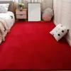 Alfombrilla Moderna Nórdica de Color Sólido de Coral para Mesa de Café de Sala de Estar Alfombra Decorativa para el Hogar Mesita de Noche Sofá Completamente Antideslizante Aislante de Sonido