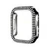 Aplicable a la Serie Apple 12 10 11 Funda Hueca con Pedrería de Doble Fila iWatch Ultra Funda Dura de PC Electrochapada a Prueba de Caídas