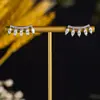 Nuevos Pendientes Largos de Zirconia de Colores Microincrustados de Lujo para Mujer, Primavera 2026, Aguja de Plata S925, Moda Versátil, Tendencia