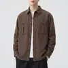 Nueva chaqueta de camisa de trabajo retro americana 2026 para hombre, corte holgado, versátil, estilo old money, lujo ligero, de manga larga, casual