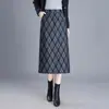 Elegante falda lápiz de cuadros para mujer, nueva colección otoño/invierno 2026, de cintura alta, de longitud media, corte recto, adecuada para el trabajo