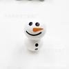 Cuentas de madera blancas impresas de 20 mm, cuentas de madera de colores con diseño de muñeco de nieve navideño, cuentas de madera para decoración navideña del hogar.