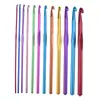 2025 Óxido de Aluminio Colorido de una Sola Cabeza para Tejer Ganchillo 3 Llaveros Herramientas Cortas de Ganchillo Venta al por Mayor Ch017