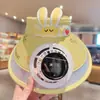 Carregamento Solar + Carregamento USB Uso Duplo Chapéu Ventilador de Orelha de Coelho Proteção Solar de Aba Larga para Uso Externo Ajustável