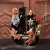 Poeira estática transfronteiriça monge cerâmico sândalo fumaça incensário de refluxo criativo Lótus relógio incenso de refluxo decoração de casa