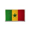En stock suministro bordado de bandera nacional africana gancho y bucle bolsa exterior con bordado de sello parche de tela con sello