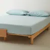 Juego de Sábanas Ajustables de Algodón Puro de Fibra Larga, Funda de Colcha Cepillada, Sábanas para Cama Tatami, Nuevo Juego de Tres Piezas 2025