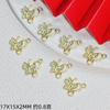 Colgante con Diamantes Engastados 14k Oro Paquete Dibujos Animados Aleación DIY Accesorios de Joyería Pulsera Collar Abalorios Accesorios Colgante de Diamante Puntiagudo
