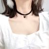 Joyería Japonesa y Coreana Otoño e Invierno Rojo Año Nuevo Navidad Collar Gargantilla Cadena para el Cuello Cadena de Lana Cadena Corta para Clavícula para Mujer