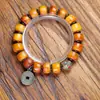 Pulseras de Hueso de Yak al por Mayor Estilo Étnico, Pulseras de Círculo Único Estilo Xizang para Hombres y Mujeres, Pulseras de Hueso para la Buena Fortuna
