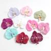 Orquídea Mariposa Artificial Tela de Seda Flores Falsas de Gama Alta Arreglo de Escena Realista Materiales DIY Decoración de Sombrero Ropa