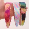Diadema de dama con ala ancha de 3 cm transfronteriza diadema colorida creativa con lentejuelas personalidad presión para el pelo Joker accesorios para el pelo al por mayor