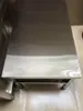 Mesa Plegable Rectangular de Acero Inoxidable Banco de Trabajo Portátil Mesa para Barbacoa Comedor Restaurante Puesto Mercado Nocturno Exterior