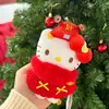 Nuevo Llavero de Peluche Original Hello Kitty Invierno Nuevo Conjunto Cálido Colgante de Bolsa de Regalo Gato Kt